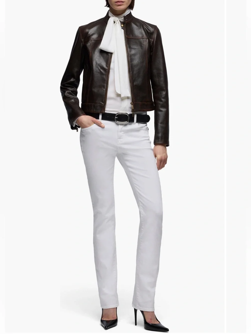 7 For All Mankind White Skinny White Jeans
